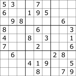 Sudoku game board