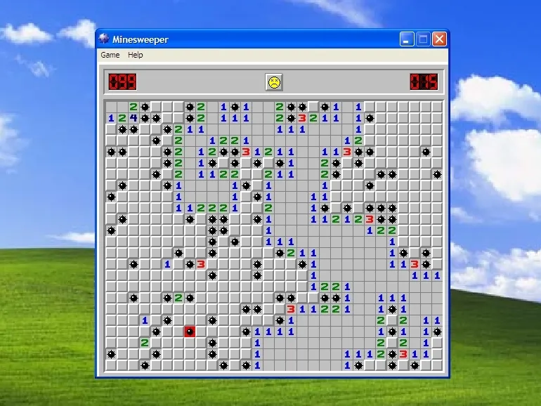 Minesweeper game board